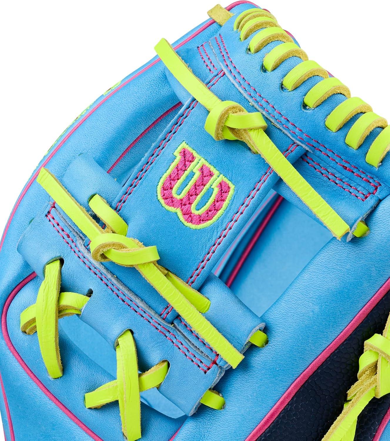 imageWilson Spring 2026 A2000 Baseball GlovesSky BlueNavyOptic Yellow