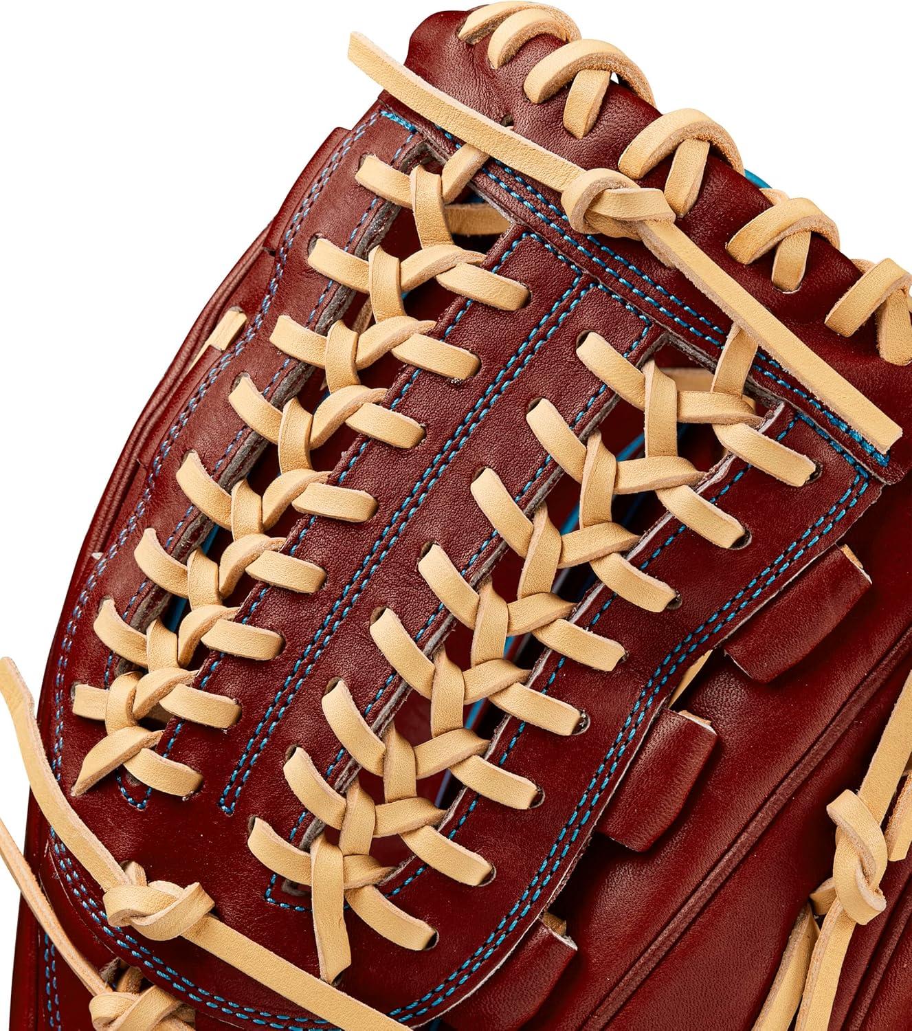 imageWilson Winter 2024 A2000 Baseball GlovesBrickTropical BlueXBlonde