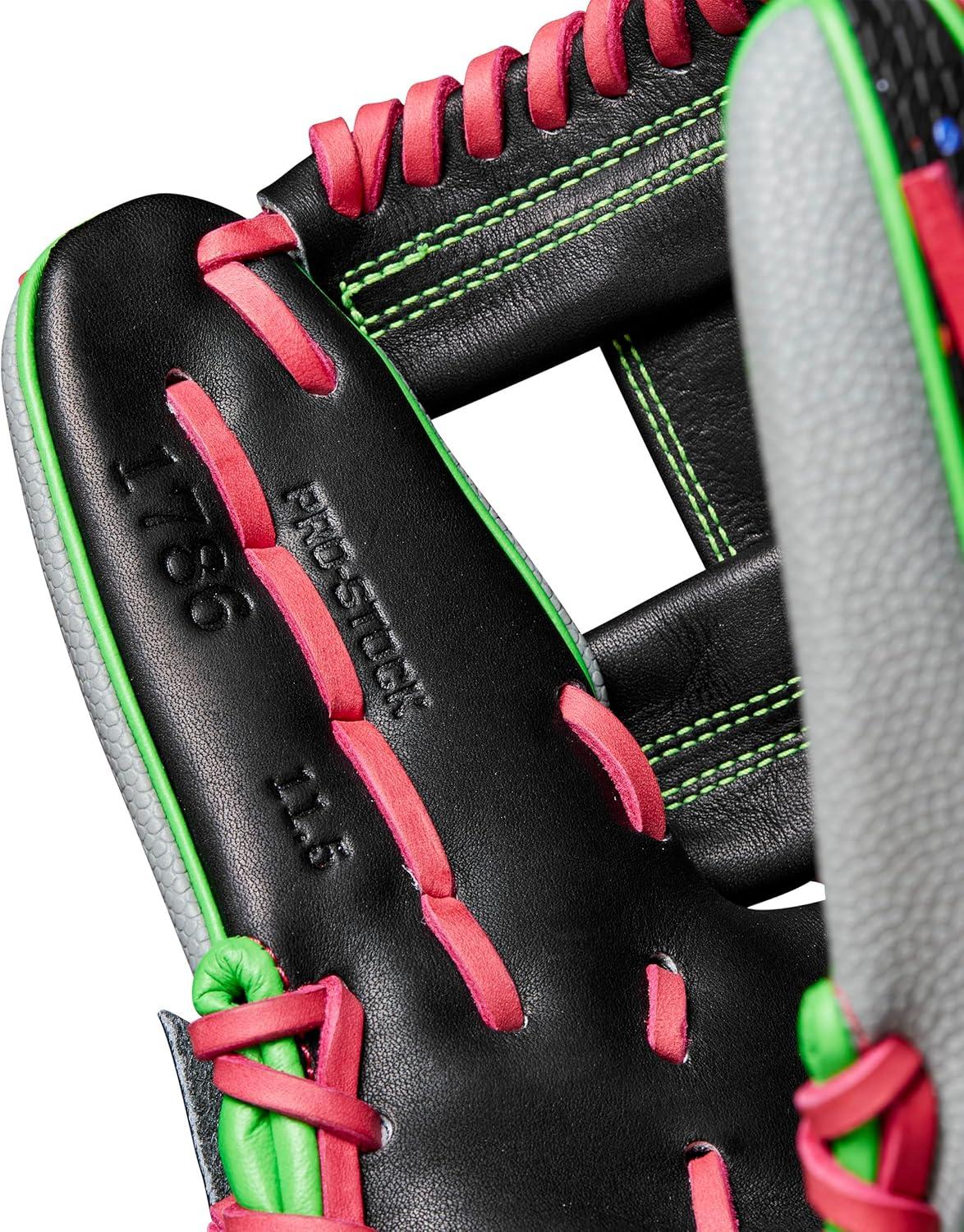 imageWilson Winter 2024 A2000 Baseball GlovesGreyGreenPink
