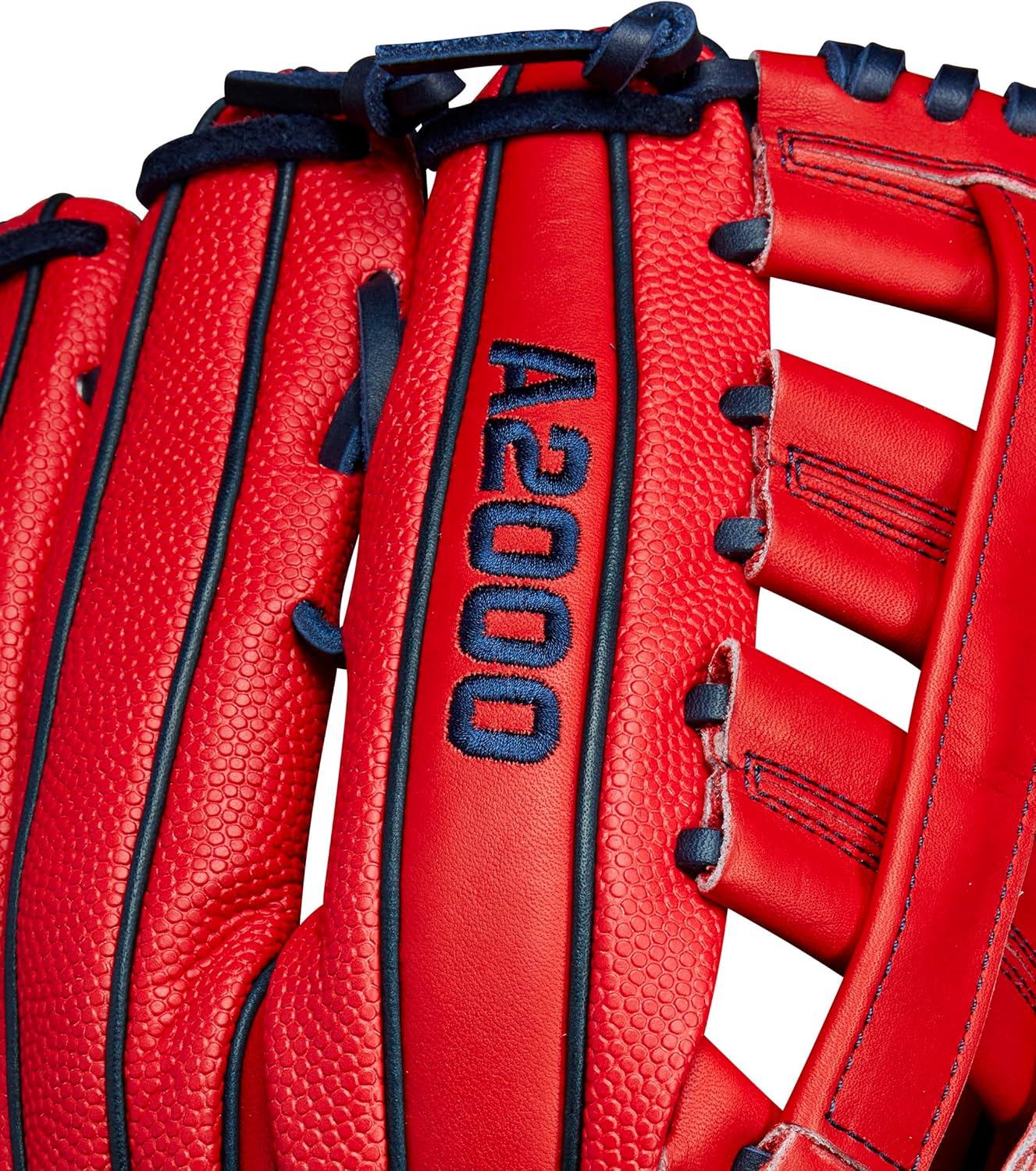 imageWilson Winter 2024 A2000 Baseball GlovesRedNavy