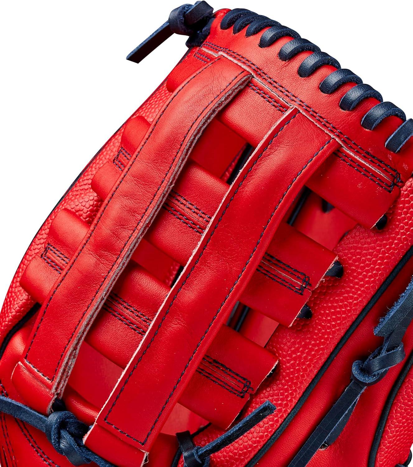 imageWilson Winter 2024 A2000 Baseball GlovesRedNavy