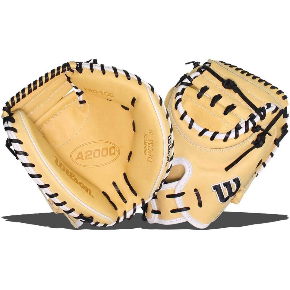 imageWilson A2000 Catchers Mitts 33 335 and 34BlondeBlack