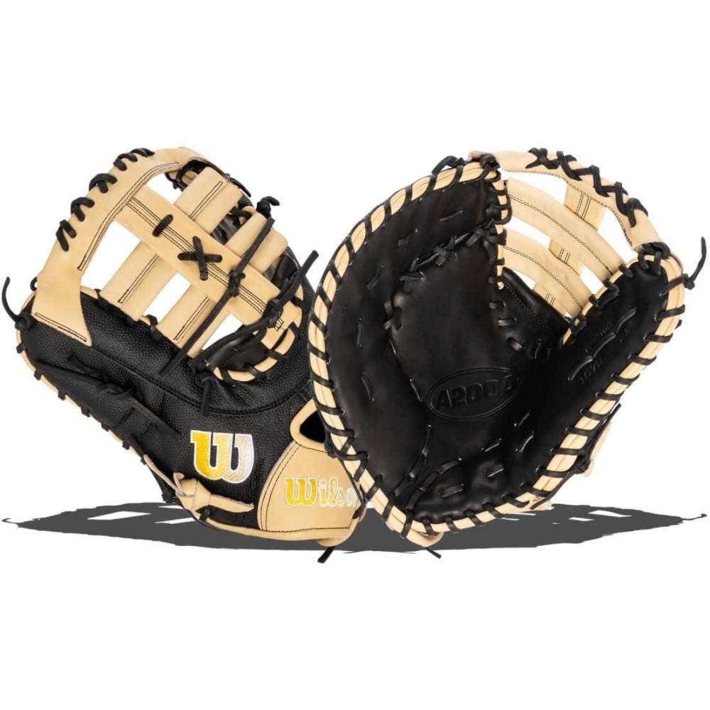 imageWilson A2000 First Base Baseball Mitts 1225 and 125BlackBlonde