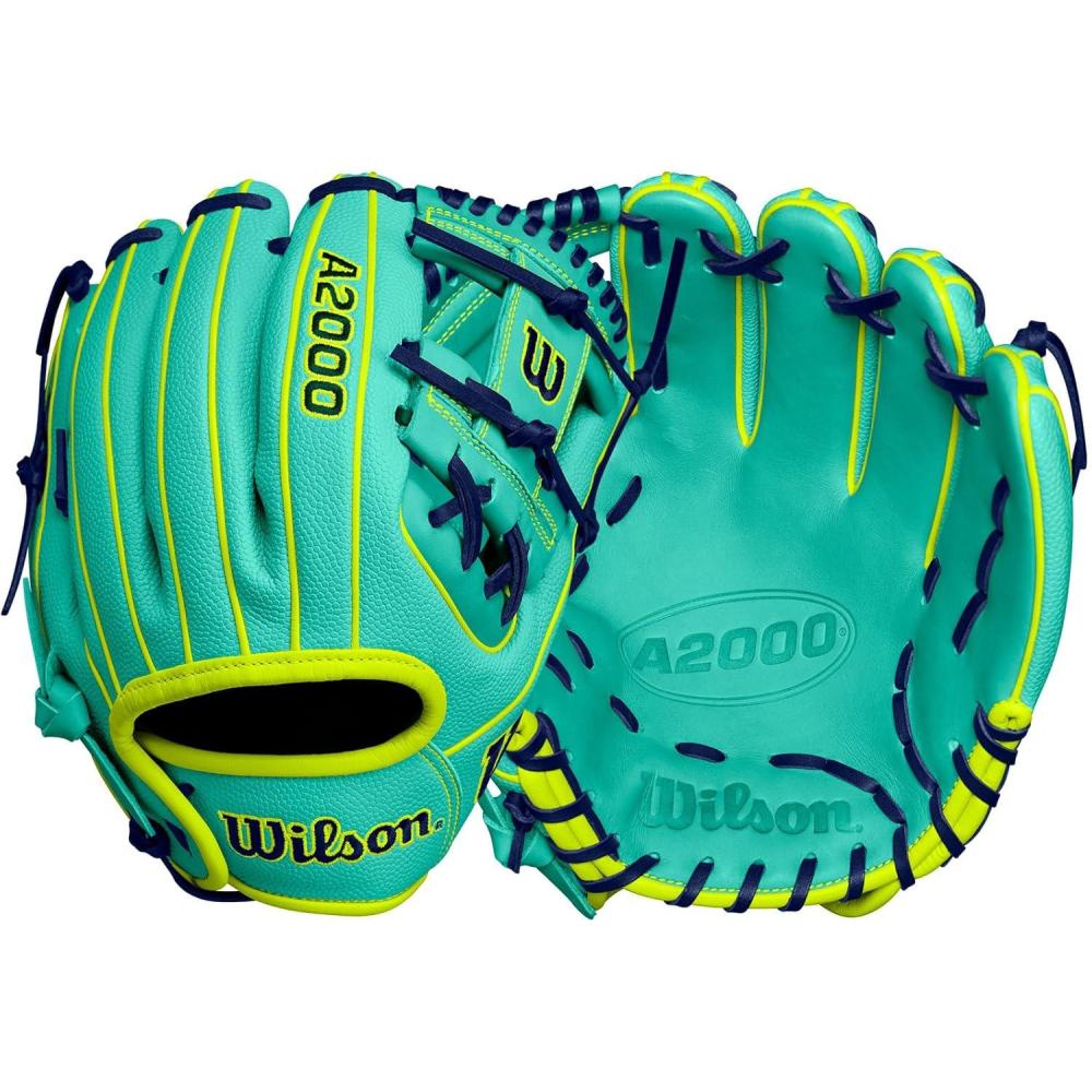 imageWilson Fall 2024 A2000 Baseball GlovesSeafoamOptic Yellow