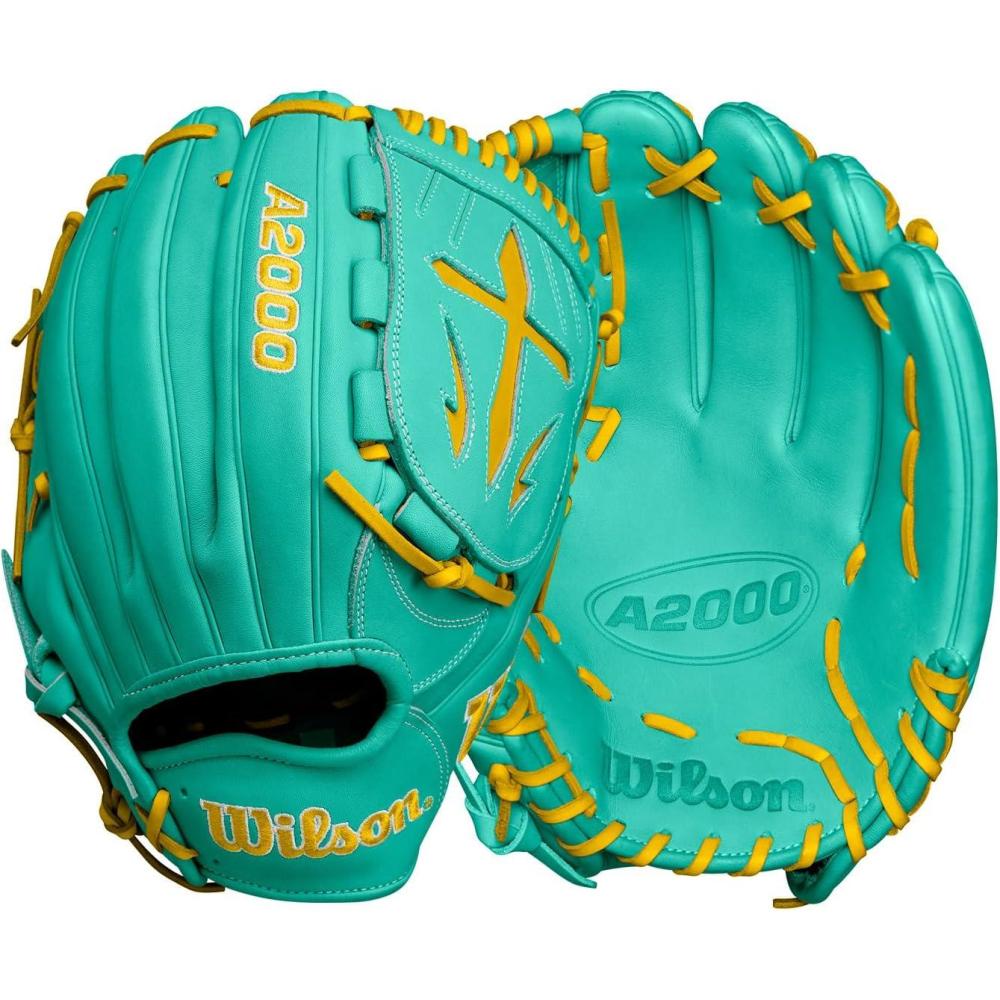 imageWilson Fall 2024 A2000 Baseball GlovesSeafoamYellow Gold