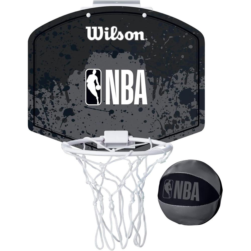 imageWilson NBA Team Mini HoopsNBA BlackGray