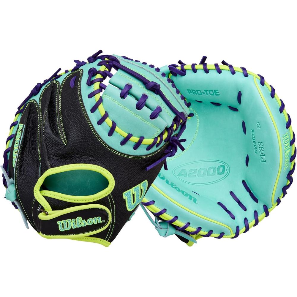imageWilson Spring 2026 A2000 Baseball GlovesBlackSeafoamOptic Yellow