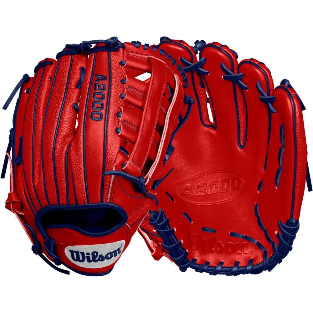 imageWilson Winter 2024 A2000 Baseball GlovesRedNavy
