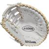 WILSON 2022 A1000 1620 12.5″ Fastpitch Softball First Base Mitt – Right Hand Throw, White/Blonde/Grey