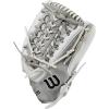 WILSON 2024 A1000 Outfield Fastpitch Softball Gloves – 12.5″(White/Silver/Gold)