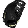 Wilson 2024 Baseball Classics Series A2000 1679 12.5” Baseball First Base Mitt – Right Hand Throw, Black/Yellow