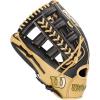 Wilson A2000 Outfield Baseball Gloves – 12.25″, 12.5″ and 12.75″(Black/Blonde)