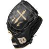 Wilson A2000 Pitcher’s Baseball Gloves – 11.75″, and 12″(Black/Saddle Tan)