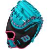 Wilson Fall 2024 A2000® Baseball Gloves(Black/Teal/Flamingo)