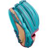 Wilson Spring 2025 A2000 1786 11.5″ Infield Baseball Glove – Right Hand Throw, Teal/Blonde/Flamingo