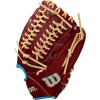 Wilson Winter 2024 A2000® Baseball Gloves(Brick/Tropical Blue-X/Blonde)