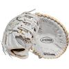 WILSON 2022 A1000 1620 12.5″ Fastpitch Softball First Base Mitt – Right Hand Throw, White/Blonde/Grey