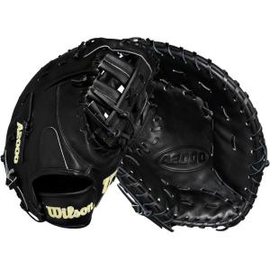 Wilson 2024 Baseball Classics Series A2000 1679 12.5” Baseball First Base Mitt – Right Hand Throw, Black/Yellow
