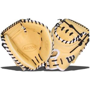 Wilson A2000 Catcher’s Mitts – 33″, 33.5″, and 34″(Blonde/Black)