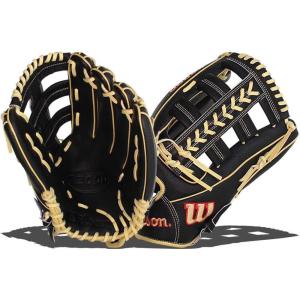 Wilson A2000 Outfield Baseball Gloves – 12.25″, 12.5″ and 12.75″(Black/Saddle Tan)