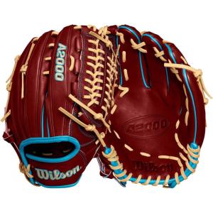Wilson Winter 2024 A2000® Baseball Gloves(Brick/Tropical Blue-X/Blonde)