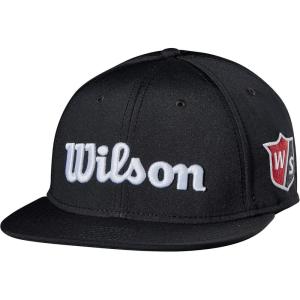 Wilson Staff Golf Hat (Flat Brim/Curved Brim/Visor)(Black/White)