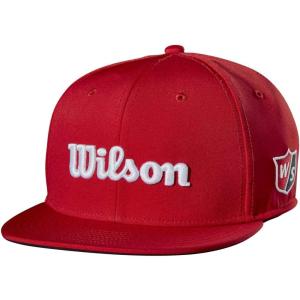 Wilson Staff Golf Hat (Flat Brim/Curved Brim/Visor)(Red)