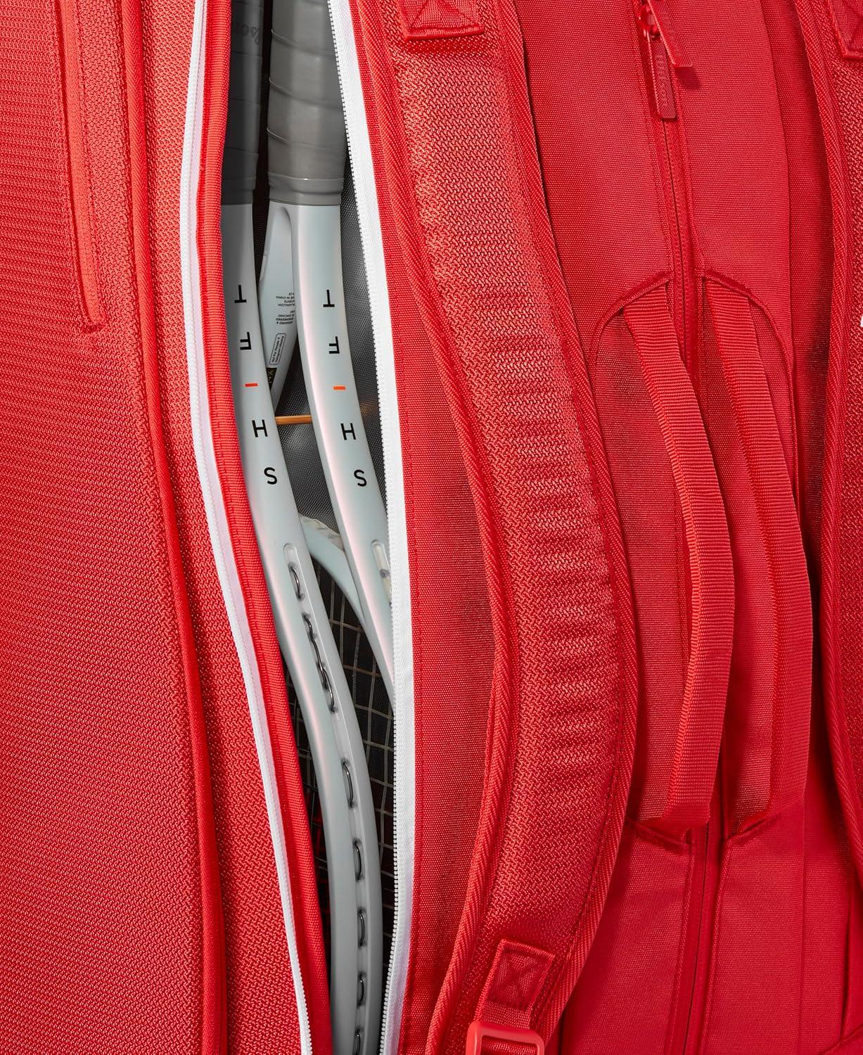 imageWILSON 2025 Super Tour Red Tennis Racket Bags RedWhiteRacket Bag Holds up to 15 Rackets