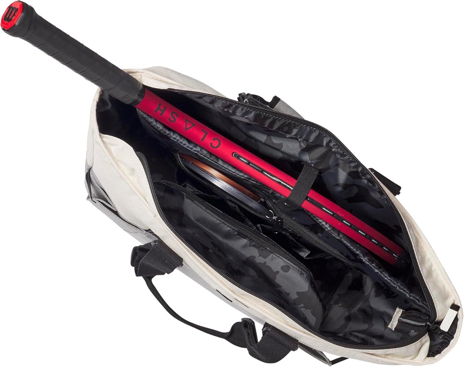 imageWILSON Lifestyle Tote Tennis Racket Bag GreyBlue Holds up to 2 Rackets