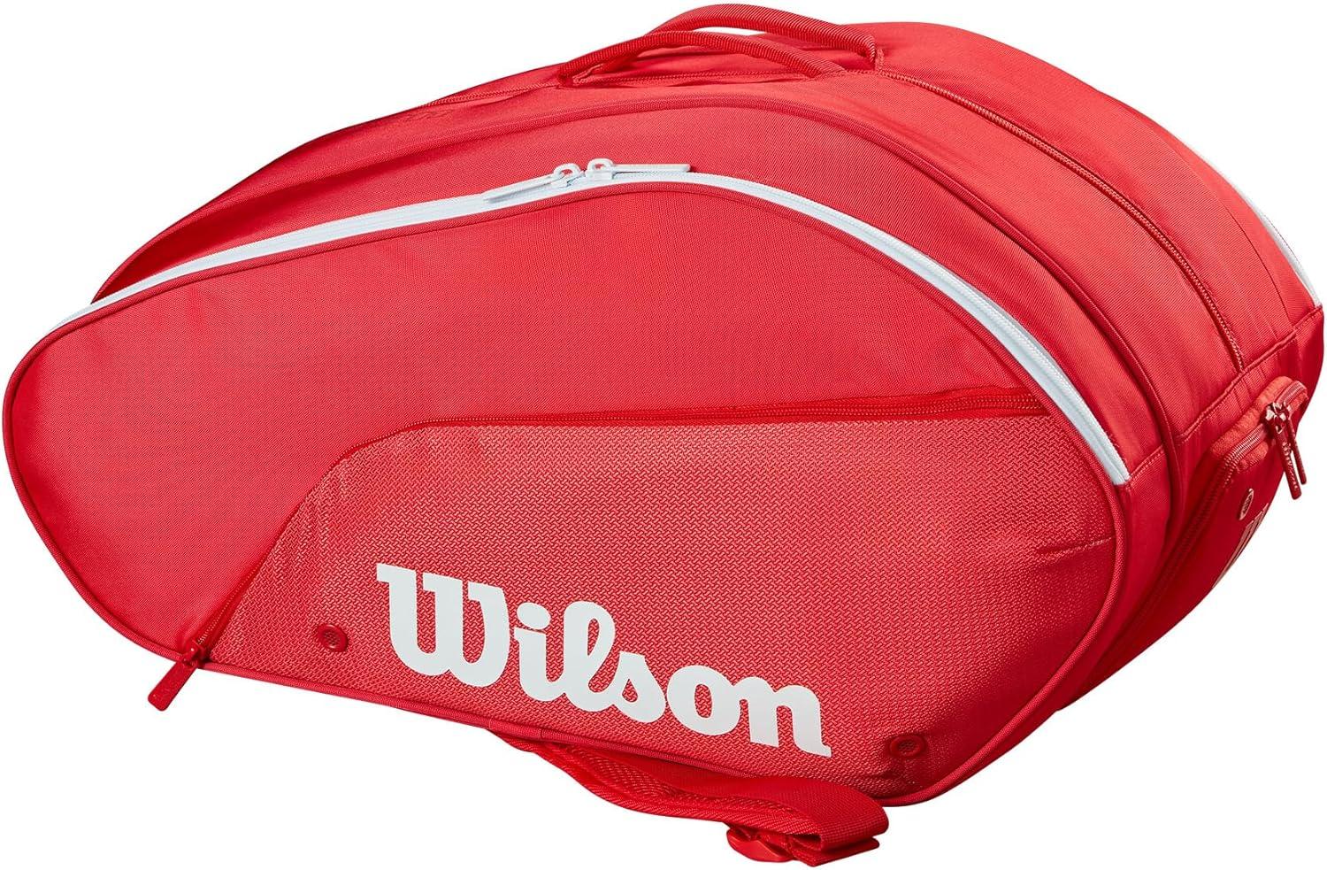 imageWILSON Tour Red Padel Bag RedWhite Holds up to 6 Padel Rackets