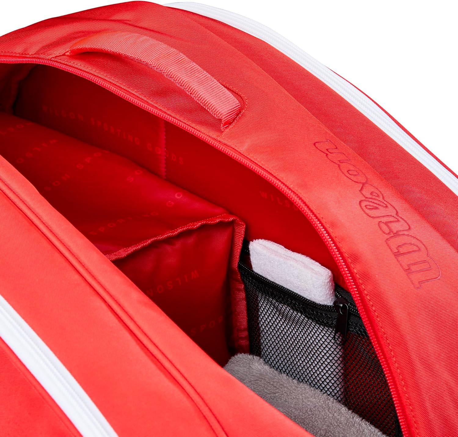 imageWILSON Tour Red Padel Bag RedWhite Holds up to 6 Padel Rackets