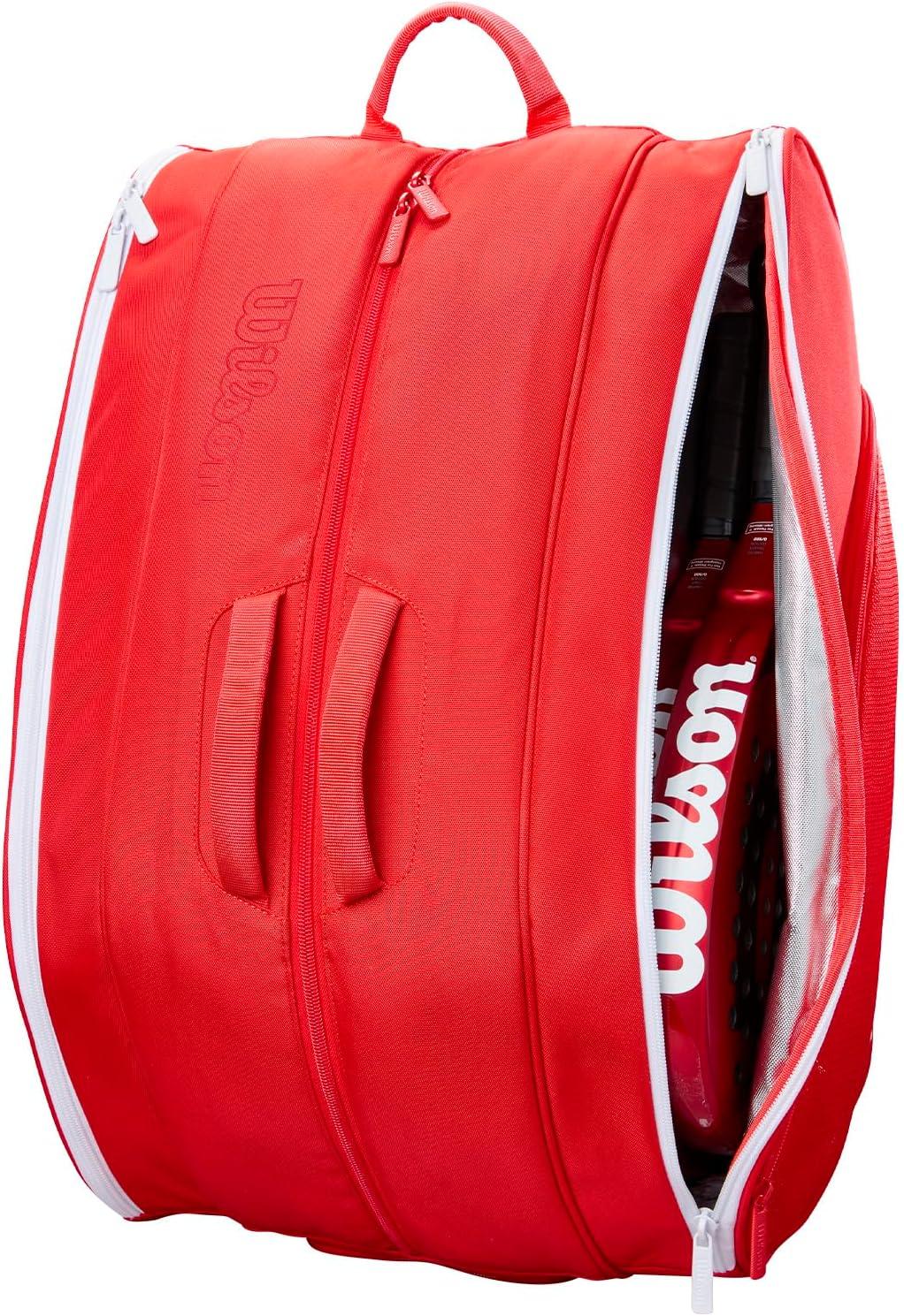 imageWILSON Tour Red Padel Bag RedWhite Holds up to 6 Padel Rackets