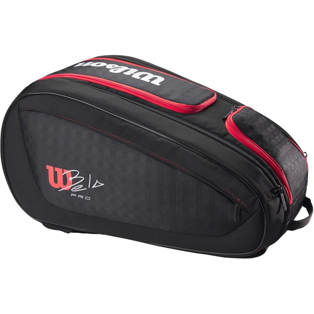 imageWILSON Bela Super Tour Padel Bag BlackRed Holds up to 4 Paddles