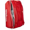 WILSON 2025 Super Tour Red Tennis Racket Bags – Red/White(Racket Bag – Holds up to 15 Rackets)