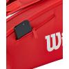 WILSON 2025 Super Tour Red Tennis Racket Bags – Red/White(Racket Bag – Holds up to 6 Rackets)