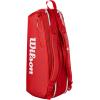 WILSON 2025 Super Tour Red Tennis Racket Bags – Red/White(Racket Bag – Holds up to 6 Rackets)