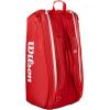 WILSON 2025 Super Tour Red Tennis Racket Bags – Red/White(Racket Bag – Holds up to 9 Rackets)