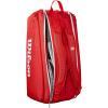 WILSON 2025 Super Tour Red Tennis Racket Bags – Red/White(Racket Bag – Holds up to 9 Rackets)