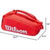 WILSON Adult Tennis Bag(Red/White)
