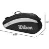 WILSON Roger Federer Team 3 Pack Tennis Bag – Black(3 Pack)