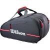 WILSON Team Padel Bag – Holds up to 4 Padel Rackets, Black/Red