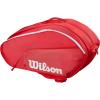 WILSON Tour Red Padel Bag – Red/White, Holds up to 6 Padel Rackets