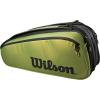 Wilson Blade V8 Super Tour Tennis Racket Bag – Green/Black, Holds up to 9 Rackets