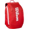 WILSON 2025 Super Tour Red Tennis Racket Bags – Red/White(Backpack – Holds up to 2 Rackets)