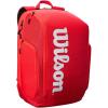 WILSON Super Tour Tennis Backpack – Red/White, Holds up to 2 Rackets