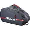 WILSON Team Padel Bag – Holds up to 4 Padel Rackets, Black/Red