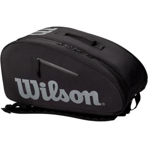 WILSON Super Tour Paddlepak – Black, Holds up to 3 Paddles