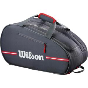 WILSON Team Padel Bag – Holds up to 4 Padel Rackets, Black/Red