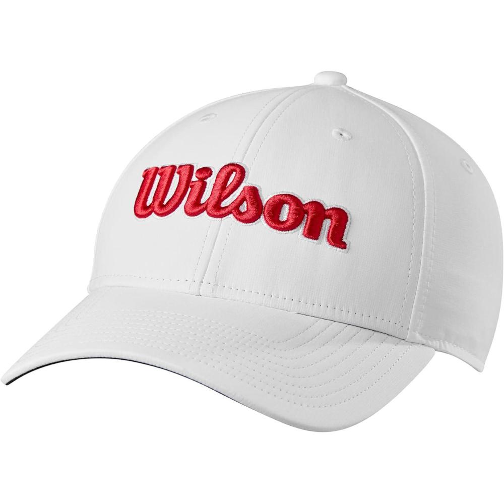 imageWilson Mens Wilson Mens Pro Tour Golf HatsWhiteRed
