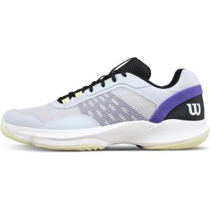 Wilson Mens Hurakn Pro V2 Padel Shoe(Gray Dawn/Black/Tender Yellow)